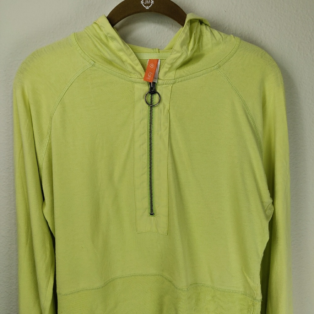 Lucy Lime Green Half Zip Althletic Hoodie Jacket - Picture 4 of 6